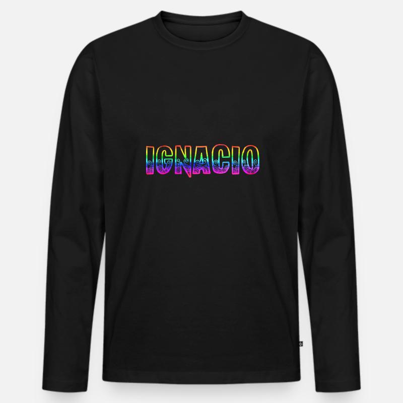 ignacio rs regenbogen - Männer Premium Bio Langarmshirt - Schwarz