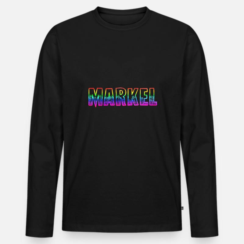markel rs regenbogen - Männer Premium Bio Langarmshirt - Schwarz