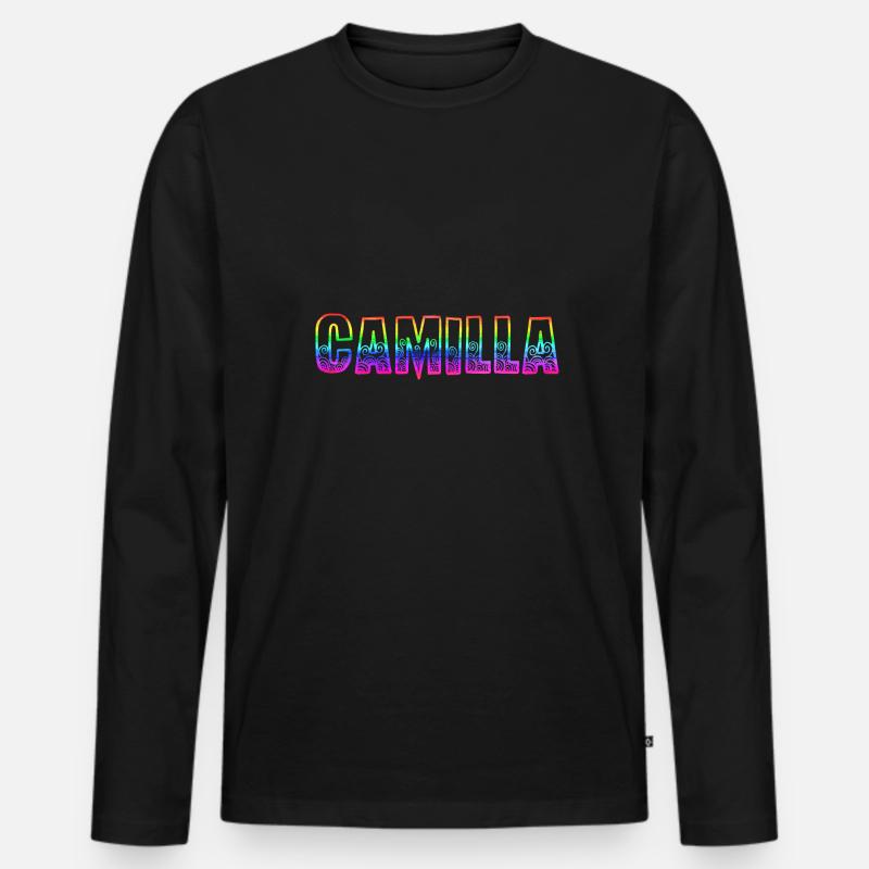 camilla rs regenbogen - Männer Premium Bio Langarmshirt - Schwarz