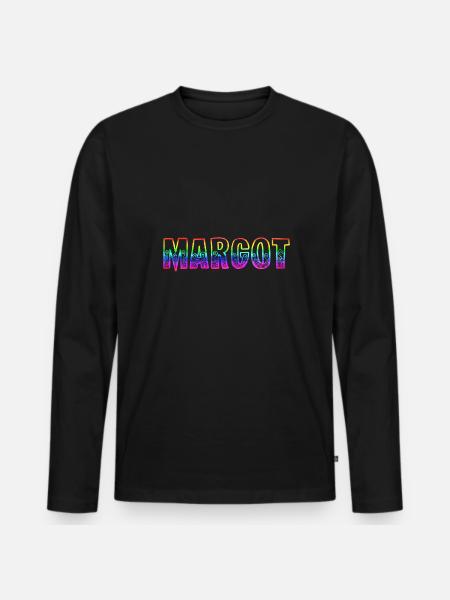 margot rs rainbow - Men's Premium Organic Long Sleeve Shirt - black