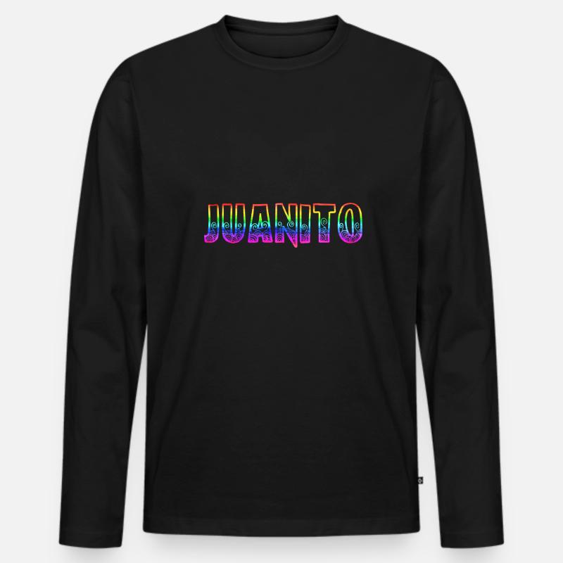 juanito rs regenbogen - Männer Premium Bio Langarmshirt - Schwarz