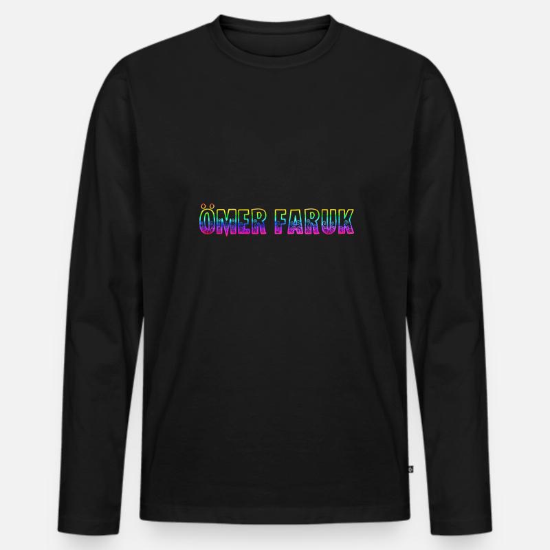 ömer faruk rs regenbogen - Männer Premium Bio Langarmshirt - Schwarz