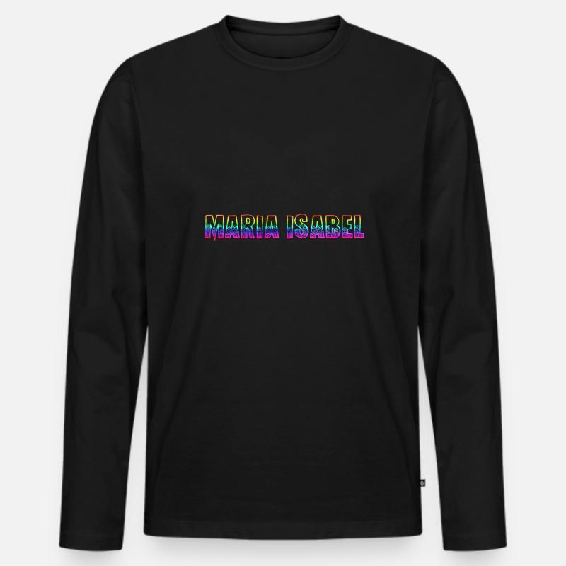 maria isabel rs regenbogen - Männer Premium Bio Langarmshirt - Schwarz