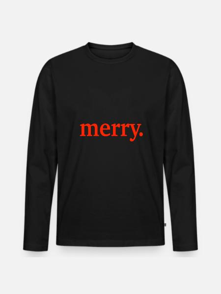 MERRY CHRISTMAS - Men's Premium Organic Long Sleeve Shirt - black