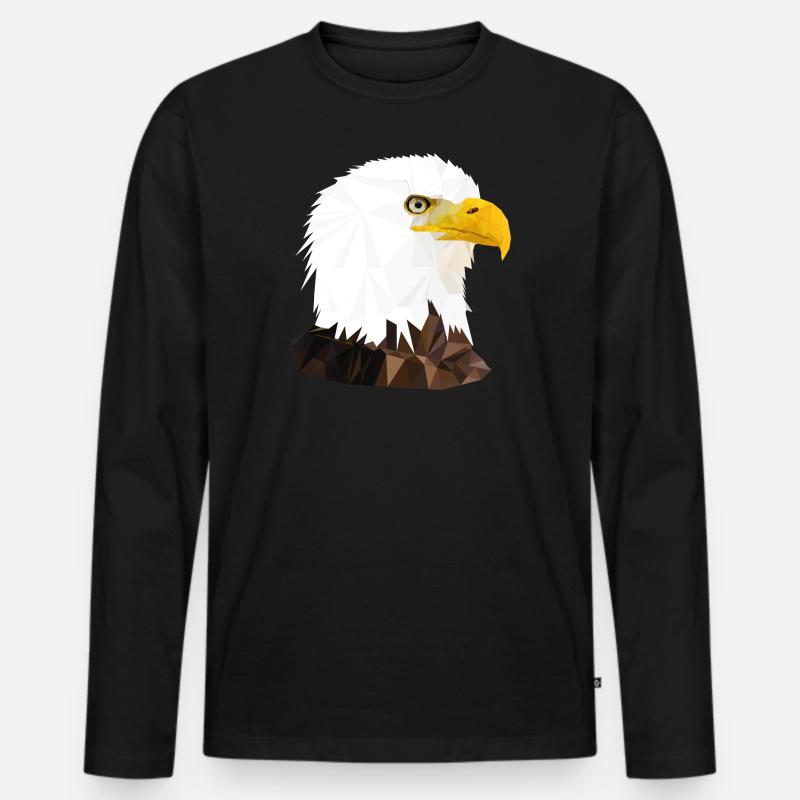 ADLER/ POLYGON - Männer Premium Bio Langarmshirt - Schwarz