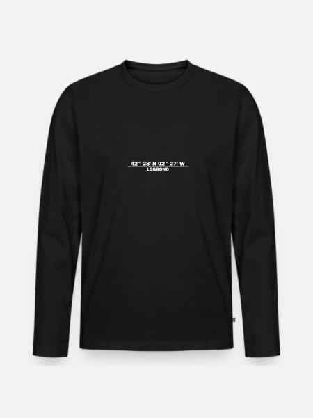 Coordonnées Logroño - T-shirt manches longues Premium bio Homme - noir