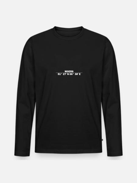 Coordonnées de Moers - T-shirt manches longues Premium bio Homme - noir