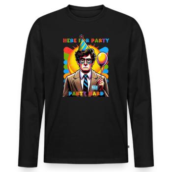 Office Party Enthusiasm Fail - Men's Premium Organic Long Sleeve Shirt - black - Front - Nico (187cm)