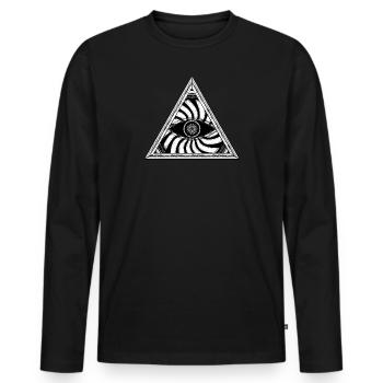 Eye of Psychedelic Wisdom - Men's Premium Organic Long Sleeve Shirt - black - Front - Nico (187cm)