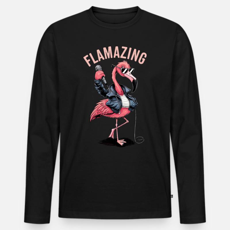 Flamazing - Männer Premium Bio Langarmshirt - Schwarz
