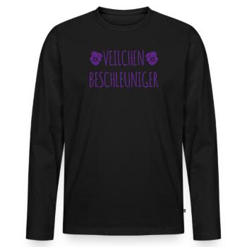 veilchenbeschleuniger - Männer Premium Bio Langarmshirt - Schwarz - Vorne - Nico (187cm)