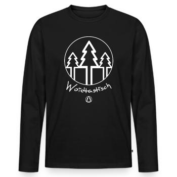 Woidtastisch - Männer Premium Bio Langarmshirt - Schwarz - Vorne - Nico (187cm)