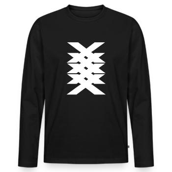 Cool xxxx digital art - Men's Premium Organic Long Sleeve Shirt - black - Front - Nico (187cm)