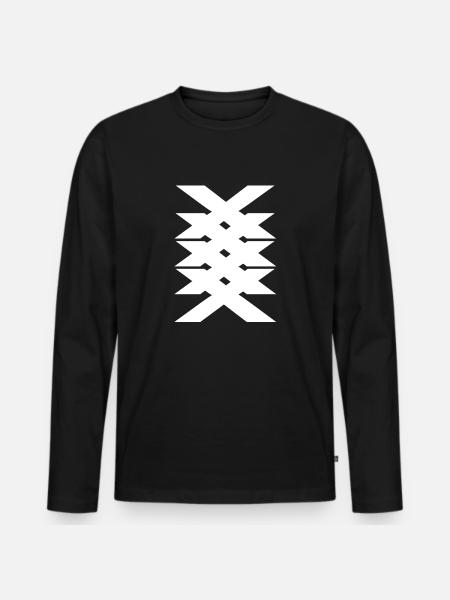 Cool xxxx digital art - Men's Premium Organic Long Sleeve Shirt - black