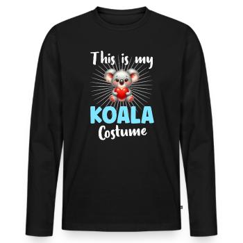 Koala Koala Bear - Men's Premium Organic Long Sleeve Shirt - black - Front - Nico (187cm)