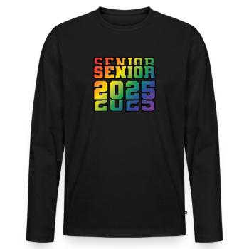Senior 2025 Retired Retirement - Männer Premium Bio Langarmshirt - Schwarz - Vorne - Nico (187cm)