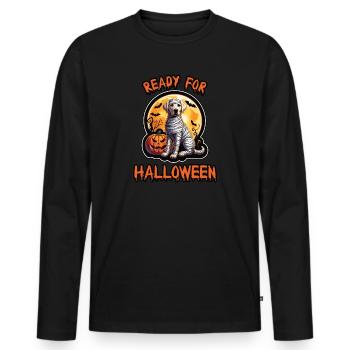 Ready for Halloween Labrador Retriever - Men's Premium Organic Long Sleeve Shirt - black - Front - Nico (187cm)
