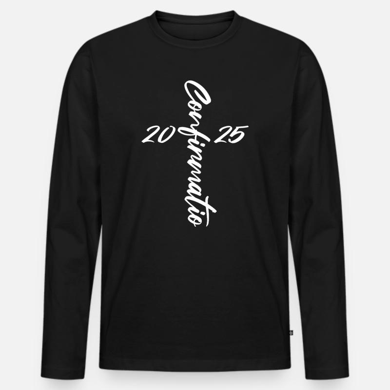 Cresima Cresima 2025 - Maglia a manica lunga ecologica premium da uomo - nero