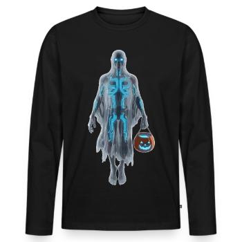 Digital Spirit - Men's Premium Organic Long Sleeve Shirt - black - Front - Nico (187cm)