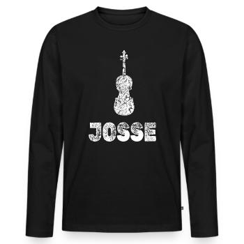 Viola Josse - T-shirt manches longues Premium bio Homme - noir - Devant - Nico (187cm)