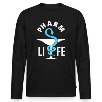 Apotheker Pharmazeutisch-technischer - Männer Premium Bio Langarmshirt - Schwarz - Vorne - Nico (187cm)