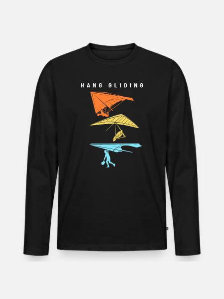 Paragliding Paragliding Paraglider - Men's Premium Organic Long Sleeve Shirt - black