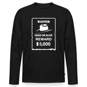 Recherché - T-shirt manches longues Premium bio Homme - noir - Devant - Nico (187cm)
