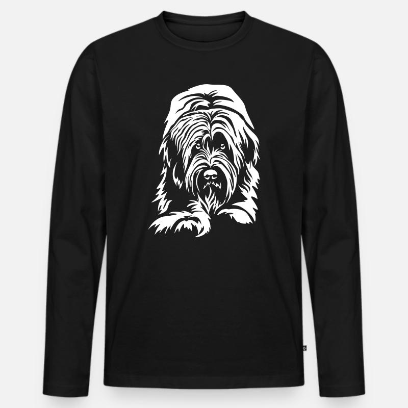 Briard "Black Edition" - Männer Premium Bio Langarmshirt - Schwarz