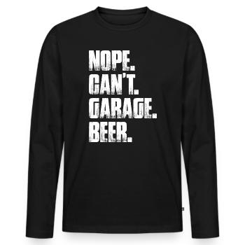 Non, je ne peux pas faire de garage de bière Amoureux de voitures Mécanicien automobile - T-shirt manches longues Premium bio Homme - noir - Devant - Nico (187cm)