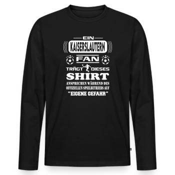 Fußball Fan Fussballverein Kaiserslautern - Männer Premium Bio Langarmshirt - Schwarz - Vorne - Nico (187cm)