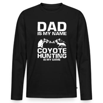 Conception de coyote pour les réacteurs de coyote - T-shirt manches longues Premium bio Homme - noir - Devant - Nico (187cm)