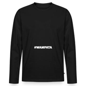 wampata Autriche dialecte - T-shirt manches longues Premium bio Homme - noir - Devant - Nico (187cm)