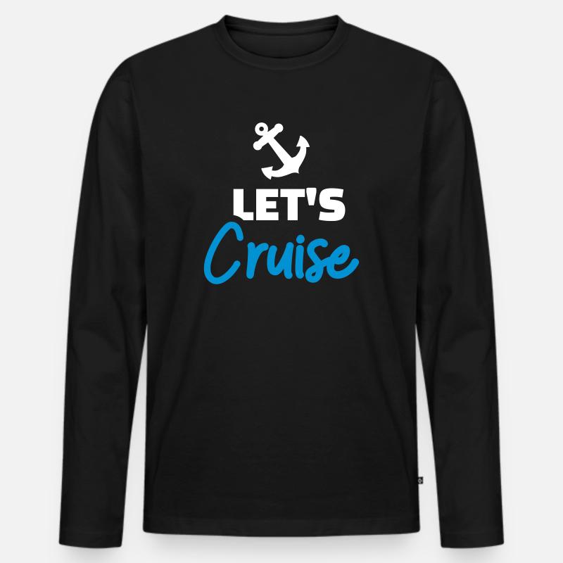 Kreuzfahrt - Männer Premium Bio Langarmshirt - Schwarz