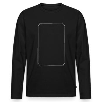 Cadre décoratif. Livre / gothique / Style Vampire. - T-shirt manches longues Premium bio Homme - noir - Devant - Nico (187cm)