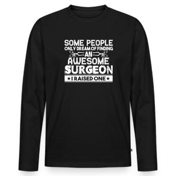 Surgeon Proud Surgeon Parents - Men's Premium Organic Long Sleeve Shirt - black - Front - Nico (187cm)