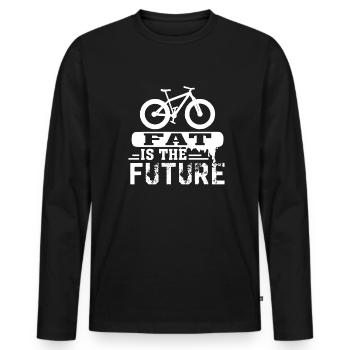 Fat Bike Fat Bike Fat is the Future - Men's Premium Organic Long Sleeve Shirt - black - Front - Nico (187cm)