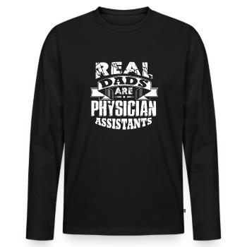 Physician Assistant Physician Assistants Real Dad - Men's Premium Organic Long Sleeve Shirt - black - Front - Nico (187cm)