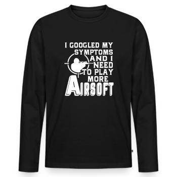 Airsoft I Need To Play More Airsoft - Men's Premium Organic Long Sleeve Shirt - black - Front - Nico (187cm)