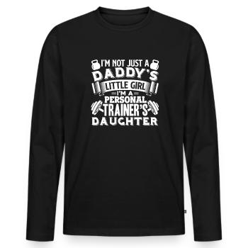 Personal Trainer Personal Trainer's Daughter - Men's Premium Organic Long Sleeve Shirt - black - Front - Nico (187cm)