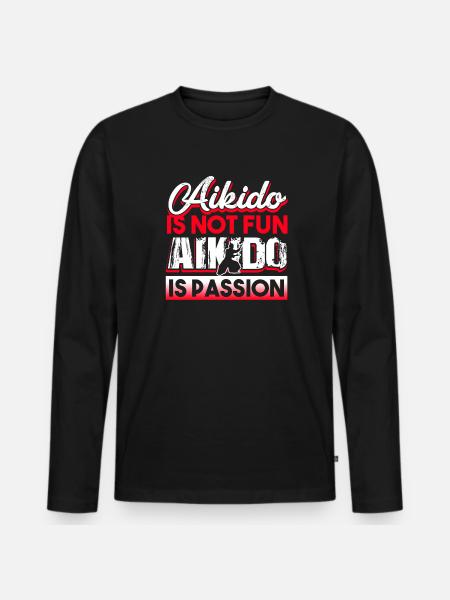 Aikido Aikido is Passion - Men's Premium Organic Long Sleeve Shirt - black