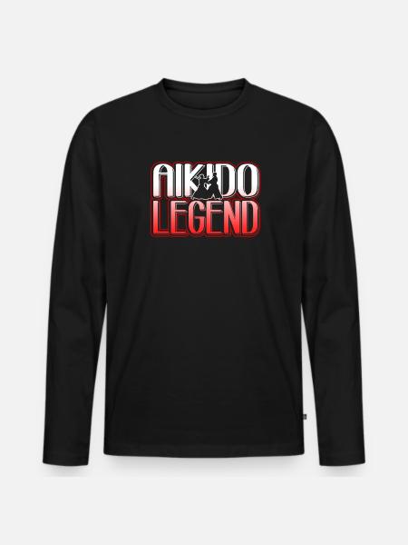 Aikido Aikido Legend - Men's Premium Organic Long Sleeve Shirt - black