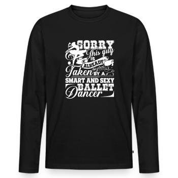Ballet Dancer Taken By Sexy Ballet Dancer - Men's Premium Organic Long Sleeve Shirt - black - Front - Nico (187cm)