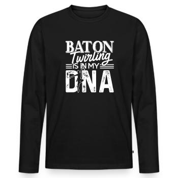 Baton Twirling Baton Twirling Is In My DNA - Men's Premium Organic Long Sleeve Shirt - black - Front - Nico (187cm)