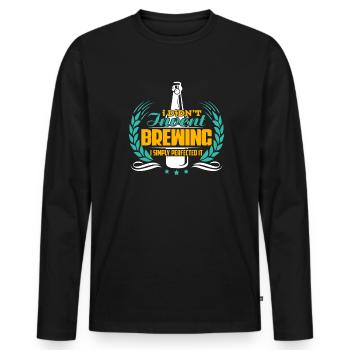 Beer Brewing Beer Brewing I Simply Perfected It - Men's Premium Organic Long Sleeve Shirt - black - Front - Nico (187cm)