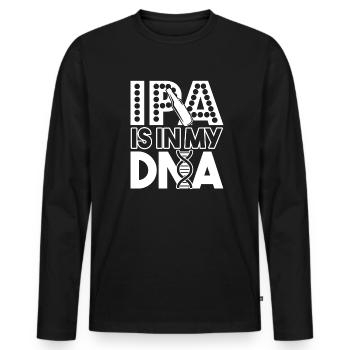 Beer Brewing Beer Brewing IPA Is In My DNA - Men's Premium Organic Long Sleeve Shirt - black - Front - Nico (187cm)