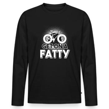 Fat Bike Fat Bike Get On A Fatty - Men's Premium Organic Long Sleeve Shirt - black - Front - Nico (187cm)