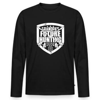Hunting Grandpa's Future Hunting Buddy - Men's Premium Organic Long Sleeve Shirt - black - Front - Nico (187cm)