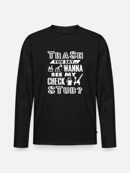 Oilfield Oilfield Check Stub - Men's Premium Organic Long Sleeve Shirt - black