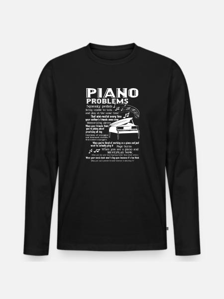 Piano Teacher Piano Problems - Men's Premium Organic Long Sleeve Shirt - black