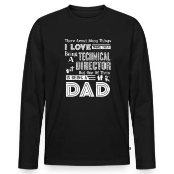 Technical Director Technical Director Dad - Men's Premium Organic Long Sleeve Shirt - black - Front - Nico (187cm)